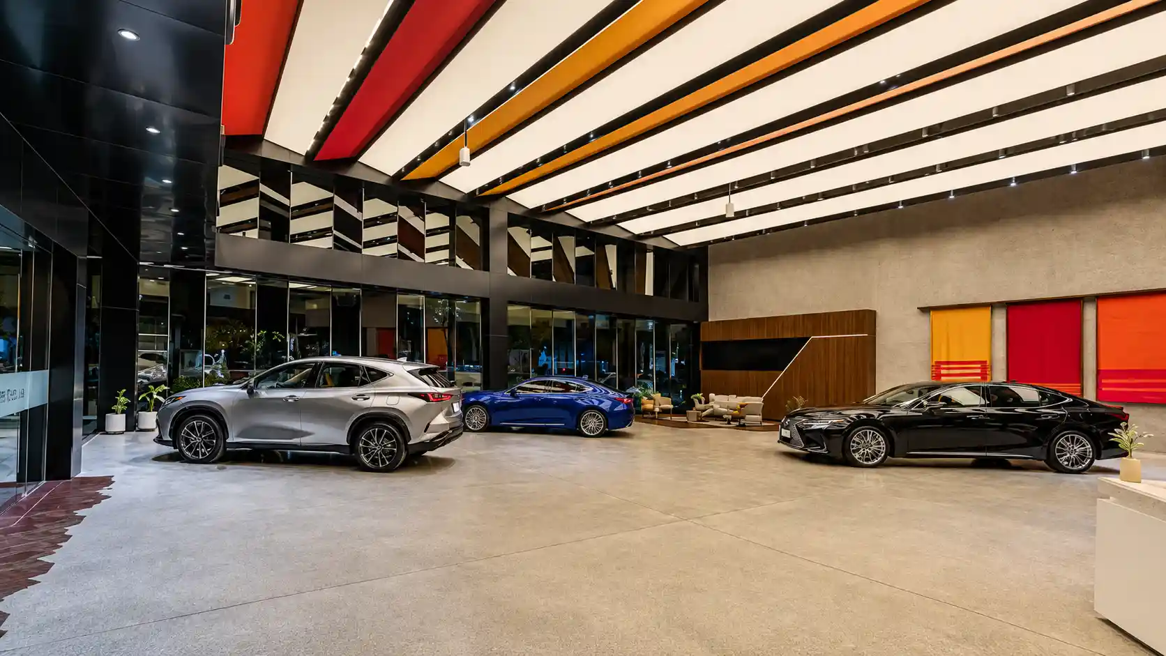 Completed Lexus showroom interior